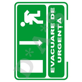 Set de 4 buc., indicator - evacuare Set de 4 buc., indicator - evacuare