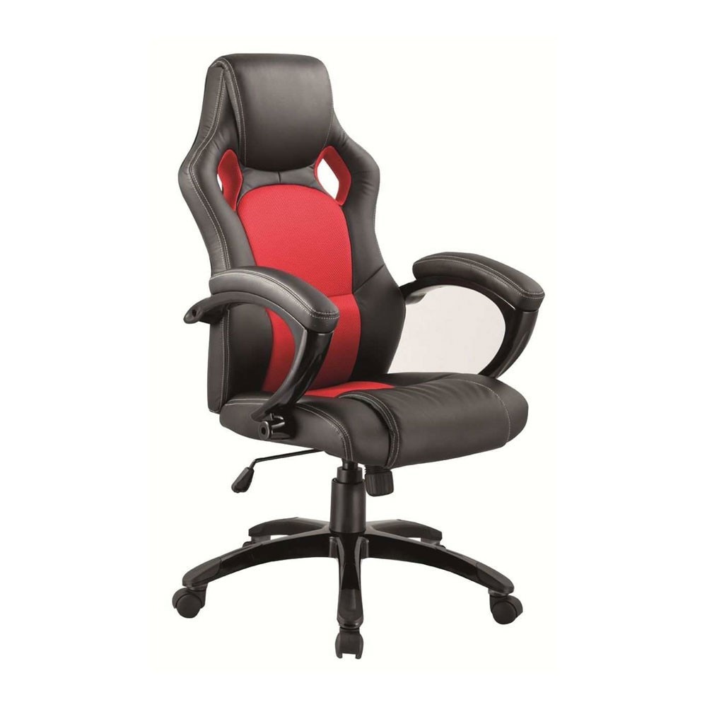 Scaun directorial SL Q107, negru/rosu