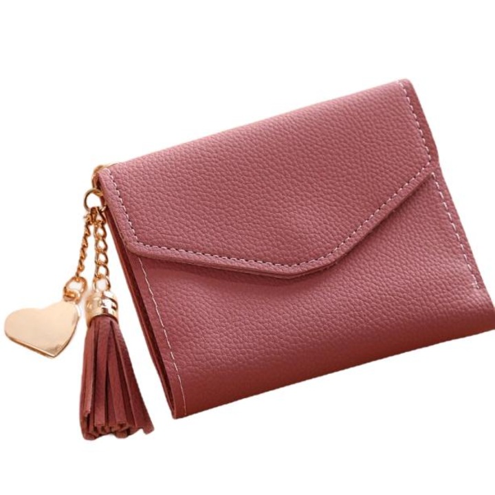 Portofel dama, Izmael, Piele, Roz