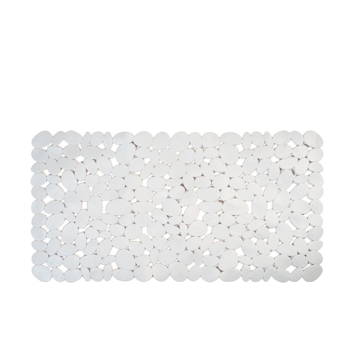 Covoras antiderapant pentru cada, alb, 70x35 cm