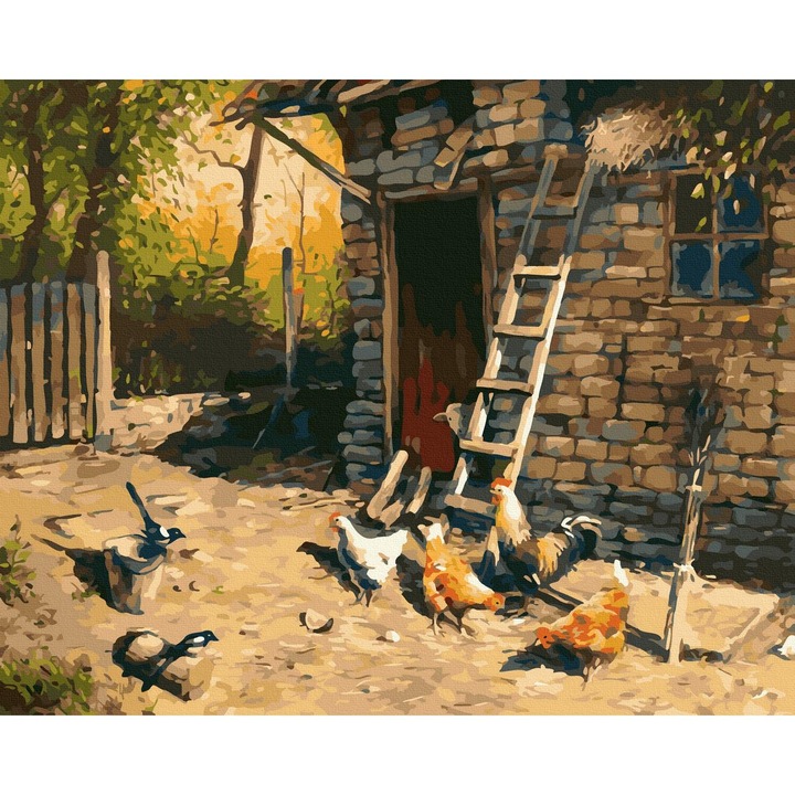 Számfestő készlet ITA ART, Ravasz szarkák, 40x50cm, Színe