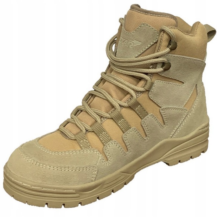 Ghete barbati Crossland Desert, Texar, Piele naturala/Poliester, Bej/Kaki, Bej/Kaki