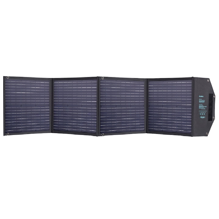 Panou solar fotovoltaic pliabil Choetech SC009-V2, 100W, 2x USB / 1x USB tip C power delivery Quick Charge, DC si conectori, Negru