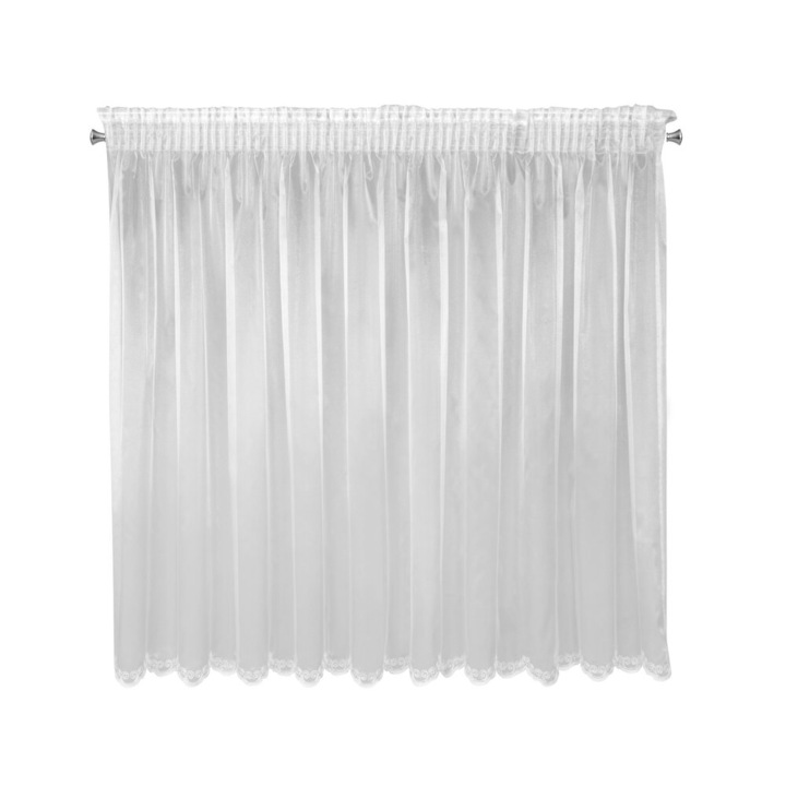 Перде Eurofirany ELIZA, с ширит, бял, 300x145 см