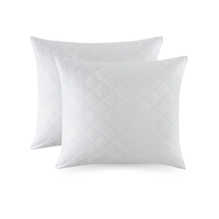 Set 2 perne matlasate, antialergice, 70x70cm, alb, Ralex Pucioasa, LDP-SET2PRN-70x70