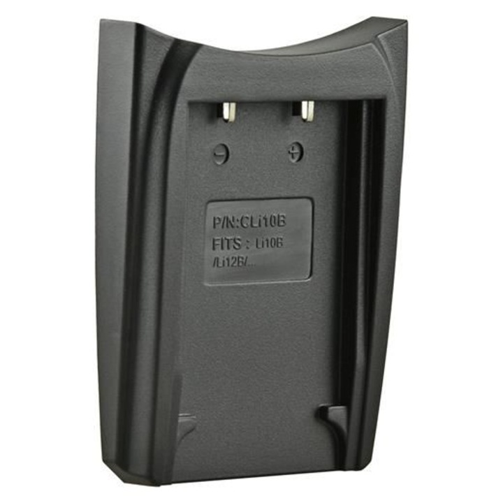 Adaptor baterie compatibil Olympus Li10B/Li12B, Jupio, Plastic, 5.2 x 6.7 x 1.2 cm, Negru
