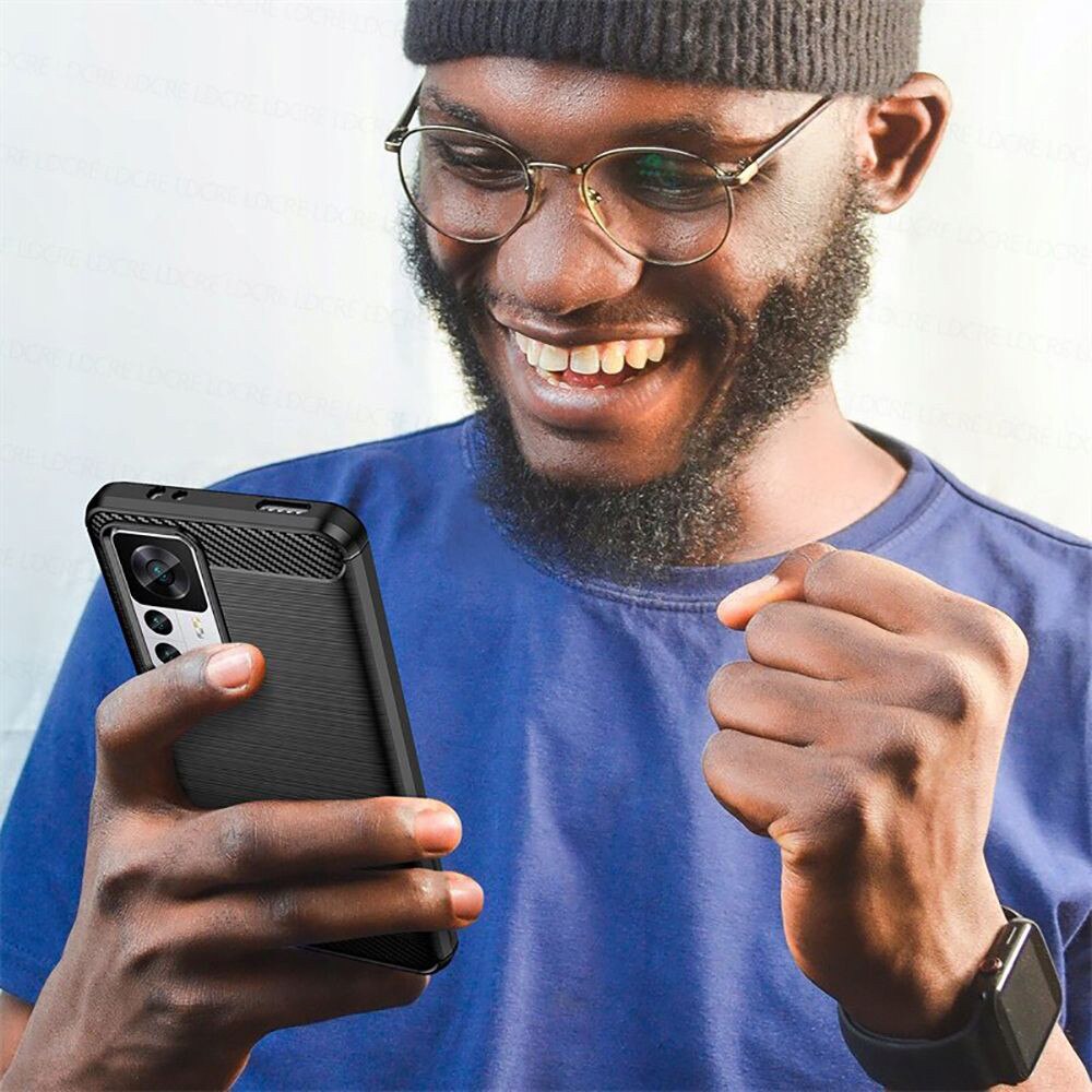 Husa pentru Xiaomi 12T, 12T Pro, Techsuit Carbon Silicone, negru