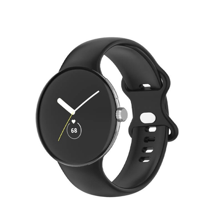 Curea Bratara Edman de schimb pentru Google Pixel Watch 1/2/3/4 41mm, marimea L, Negru