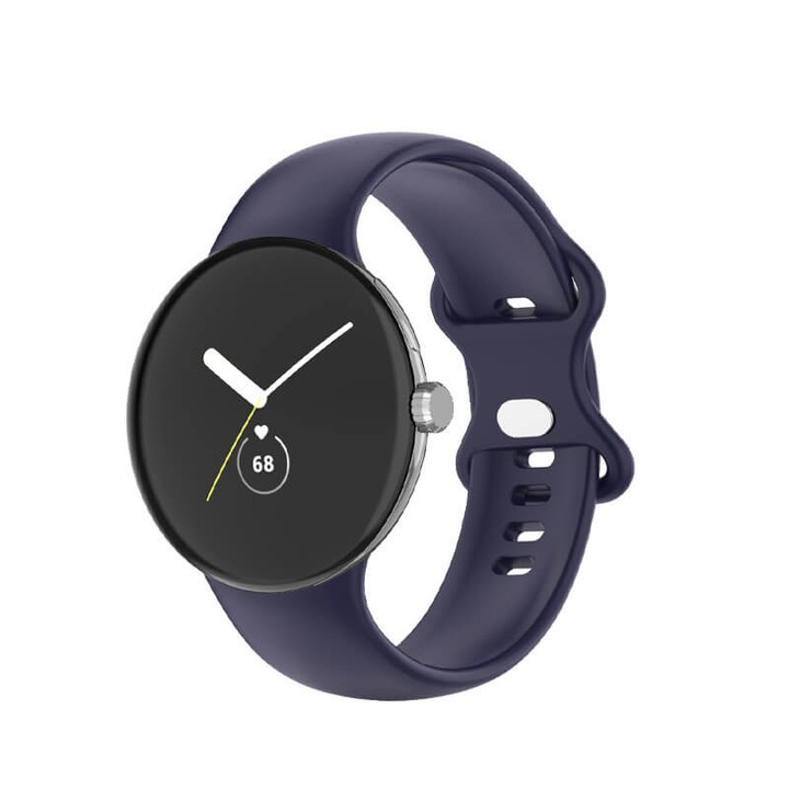 Curea Bratara Edman pentru Google Pixel Watch 1/2/3/4 41mm, marimea S, Albastru inchis