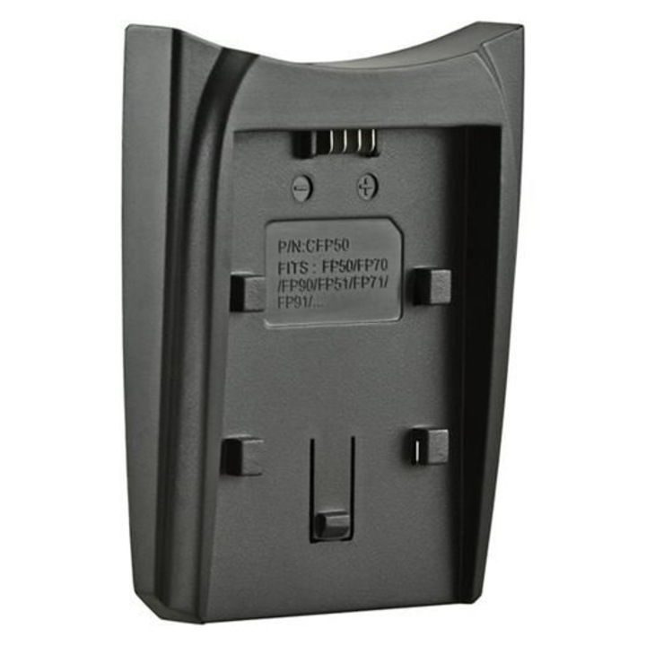 Adaptor baterie compatibil Sony NP-FP50/NP-FH50/NP-FV50, Jupio, Plastic, Negru