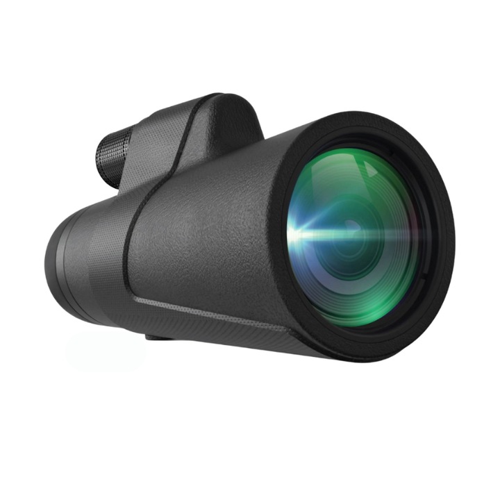 Monoclu 12x50 cu ocular mare, monocular HD, rezistent la apa, luneta cu prisma BAK4, cu trepied si suport pentru telefonul mobil