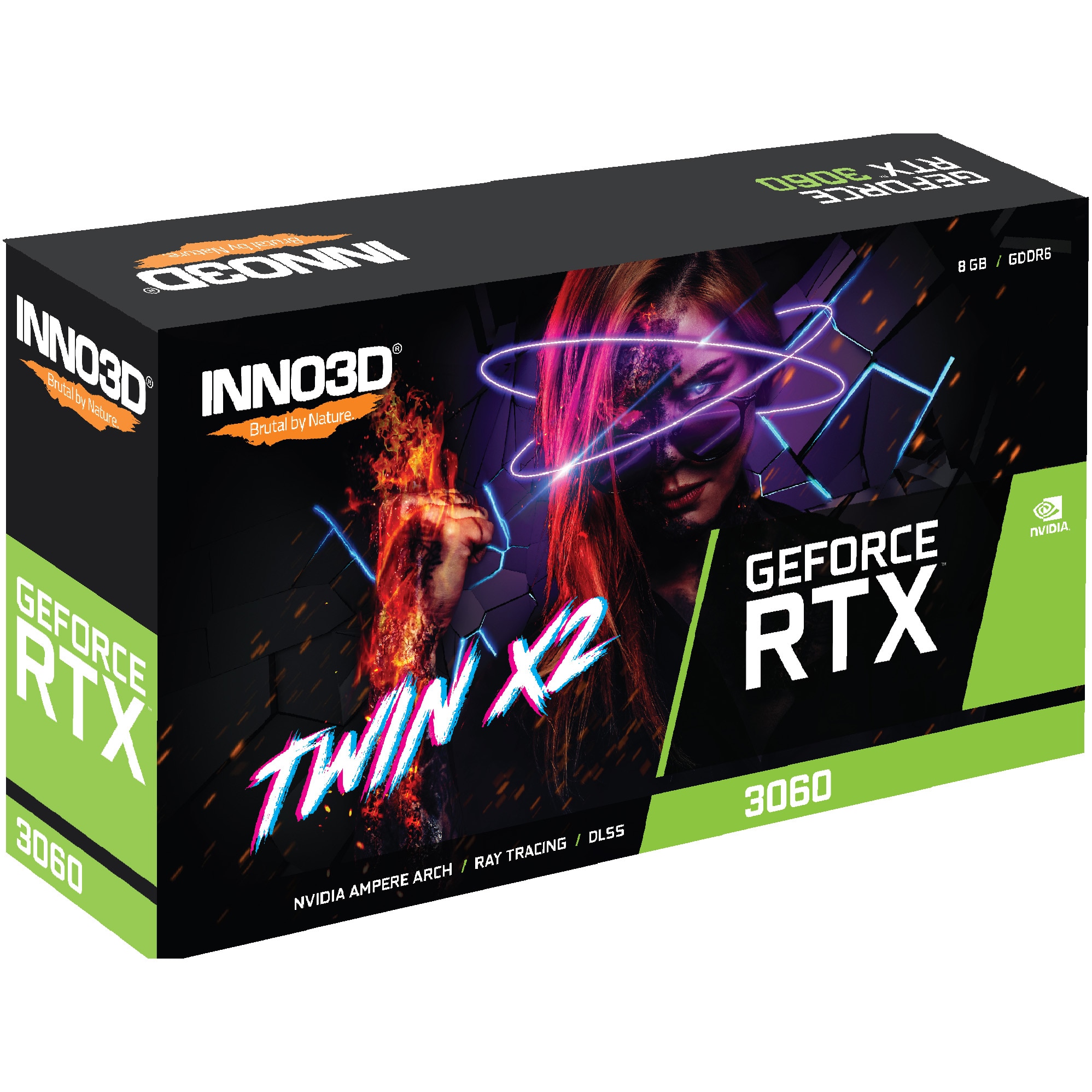 Placa video INNO3D GeForce RTX 3060 Twin X2, 8GB GDDR6, 128-bit