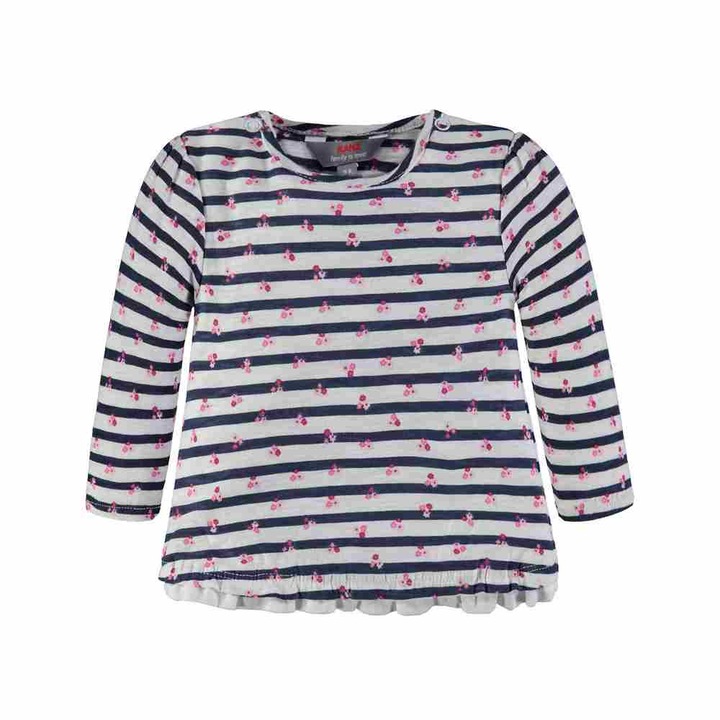 Bluza copii, Kanz, Bumbac, Alb/Negru, Multicolor