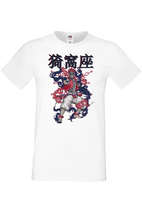 Férfi póló anime manga japan animation comics demon slayer nezuko kamado tanjiro akaza shinobi kocho Demon Slayer Akaza 02, Fehér