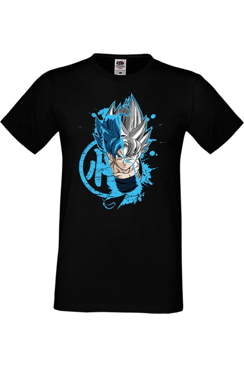 Férfi póló anime manga japan animation comics dragon ball z goku frieza saiyan Dragon Ball Z Goku Super Saiyan 01, Fekete