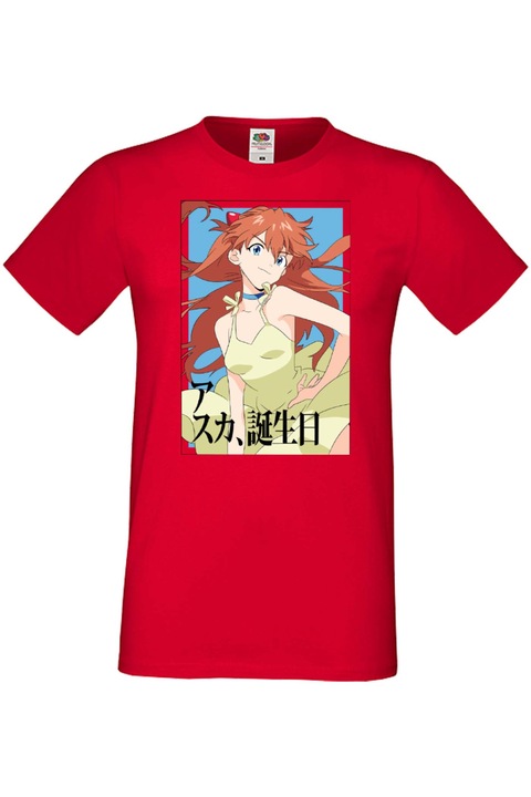 Мъжка Тениска Anime Manga Tralala Neon Genesis Evangelion Asuka Langley Soryu 03, Черен, 4XL