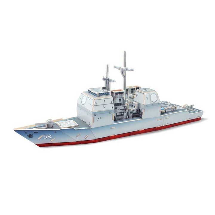 Hajó puzzle, Robotime, Fa, Multicolor