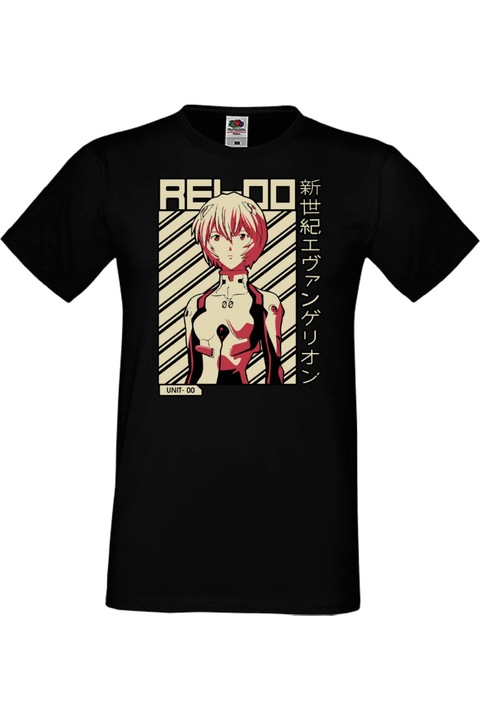 Férfi póló anime manga japan animation comics neon genesis evangelion asuka rei maria iscariot eva mecha robots Neon Genesis Evangelion Rei Ayanami 03, Fekete