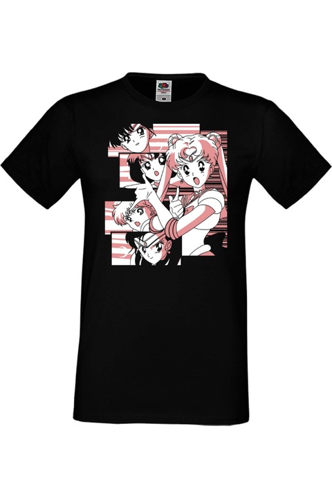 Férfi póló anime manga japan animation comics sailor moon Sailor Moon 04, Fekete