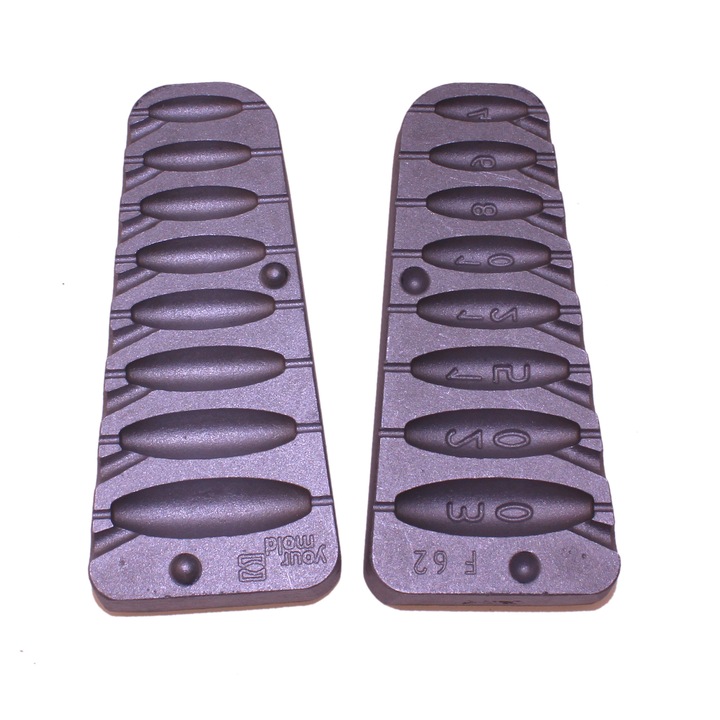 Matrita de plumb pescuit 8 plumb masline, inline, 4-6-8-10-12-15-20-30 grame, Aluminiu