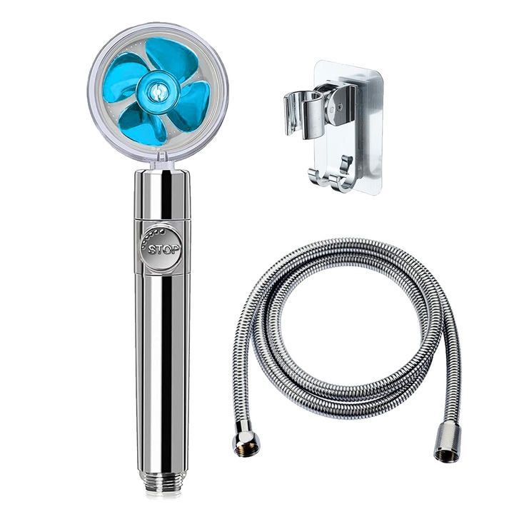 Set de dus, YIJBAO, ABS, 4 Piese, Argintiu