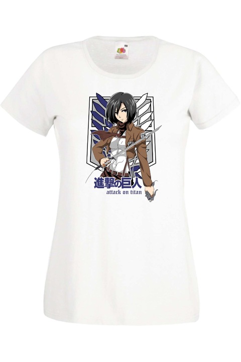Noi Polo Anime Manga Tralala Attack on Titan Levi Ackermann Eren Yeager Annie Leonhart Porco Titans Attack on Titan Mikasa Ackerman 01, Fehér