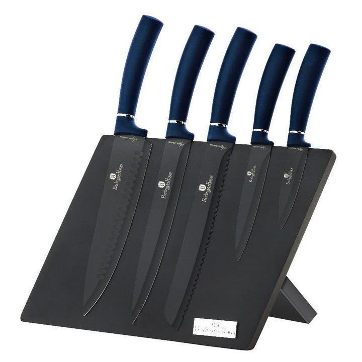 Set 5 cutite, BerlingerHaus, Suport, Otel, Negru