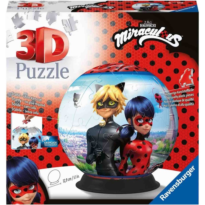 Ravensburger Miraculous 3D puzzle, 72 darab