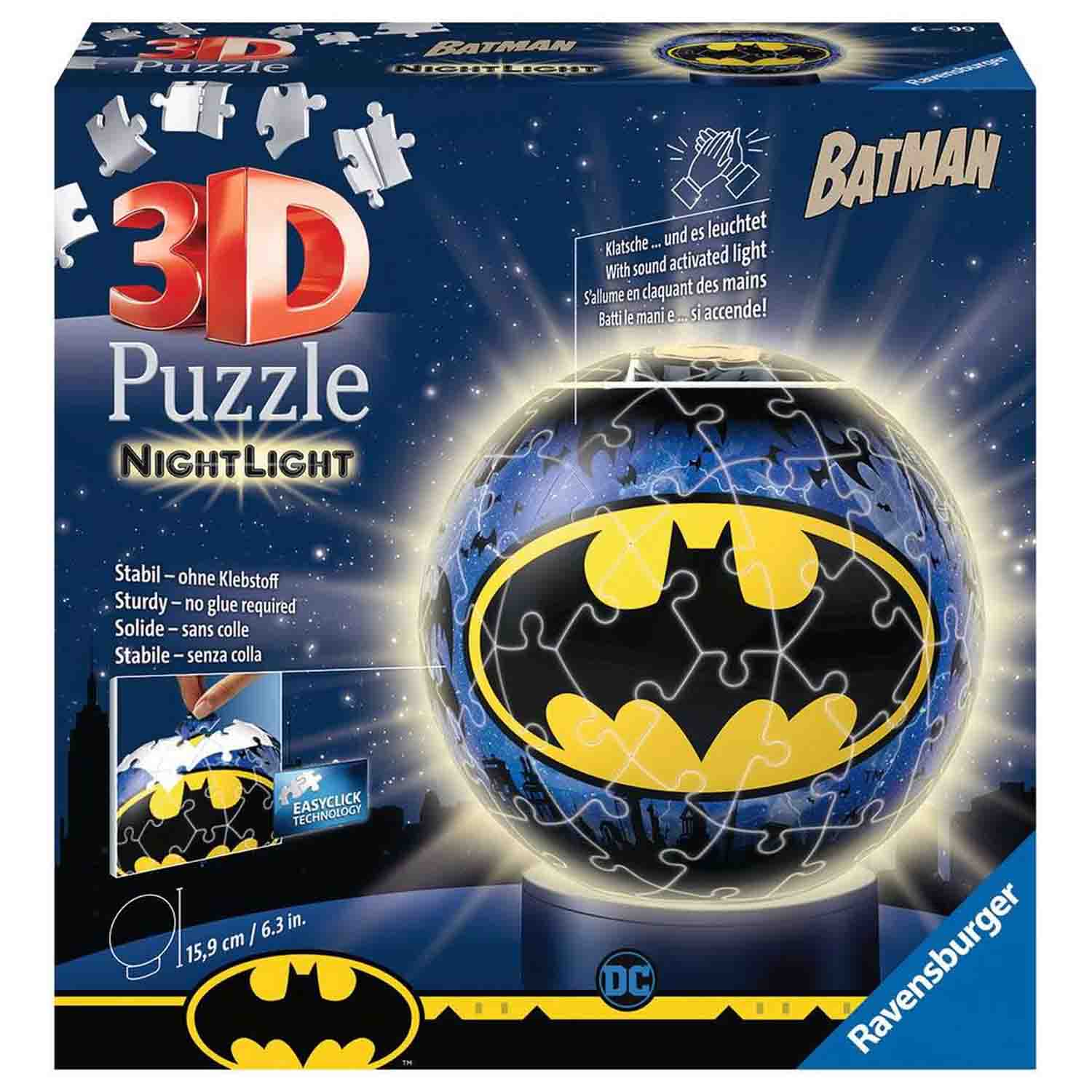 Puzzle 3D Ravensburger NightLight - Batman, 72 piese