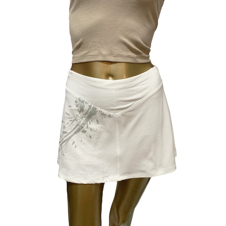 Fusta-pantaloni sport Nike pentru femei 256581, Dri-Fit, scurte, pentru tenis, cu pantaloni dedesubt, Alb