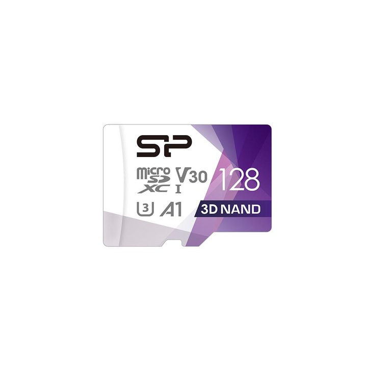 Карта памет MicroSDXC 128 Gb, Silicon Power Superior Pro, UHS-I, U3, V30, A1 100/80/MB/s, с адаптер