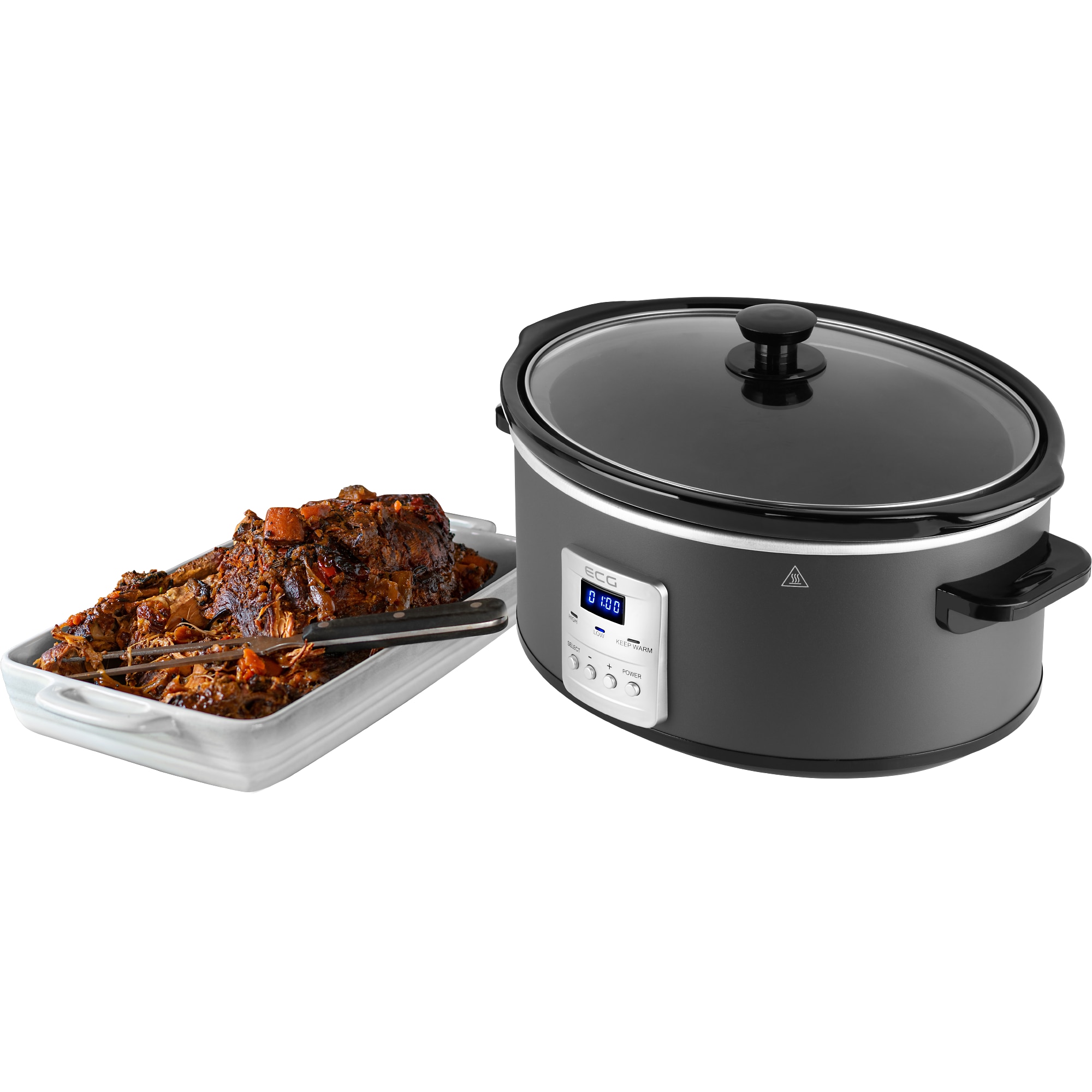 Oala Electrica Slow Cooker ECG PH 6530 Master, 6.5 Litru, 270 W, Vas ...