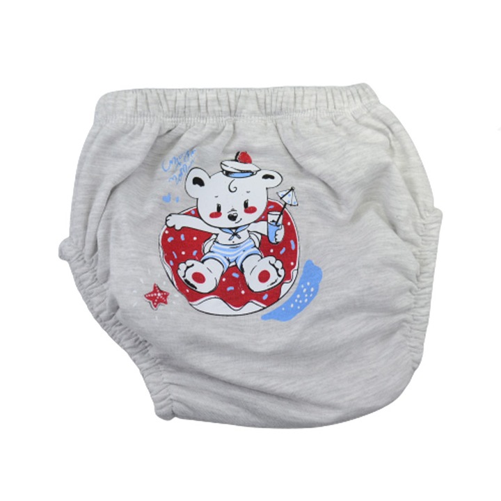 Chiloti de trecere la olita pentru baieti Mini Junior POS-7, Gri +9 kg