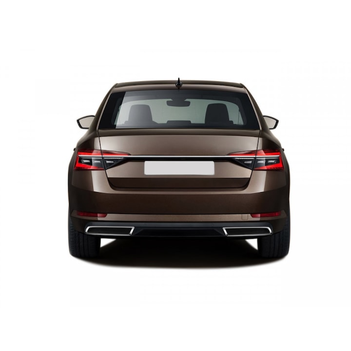 Boa Line Deflettore Scarico Cromato - 2 Pezzi, Acciaio Inox, Per Skoda Superb III 2015+ - Foto 7