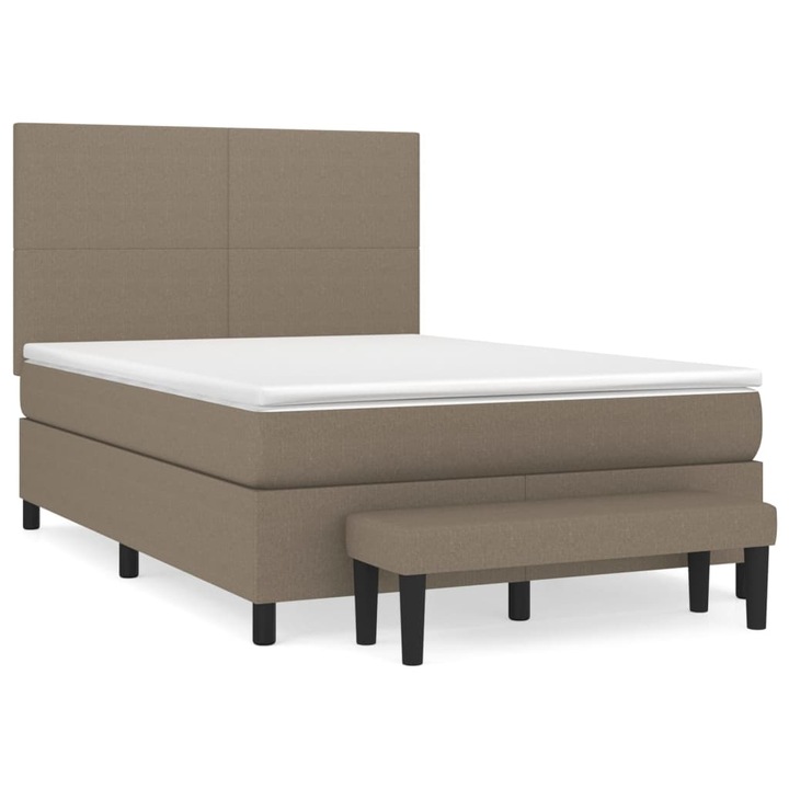 vidaXL tópszínű szövet rugós ágy matraccal 140 x 200 cm 61.14 kg 3136441