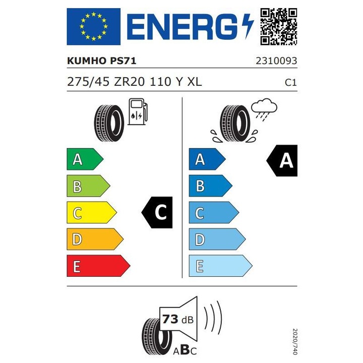 Anvelopa Vara 275/45 R20 Kumho Ps71 Suv 110 Xl Y