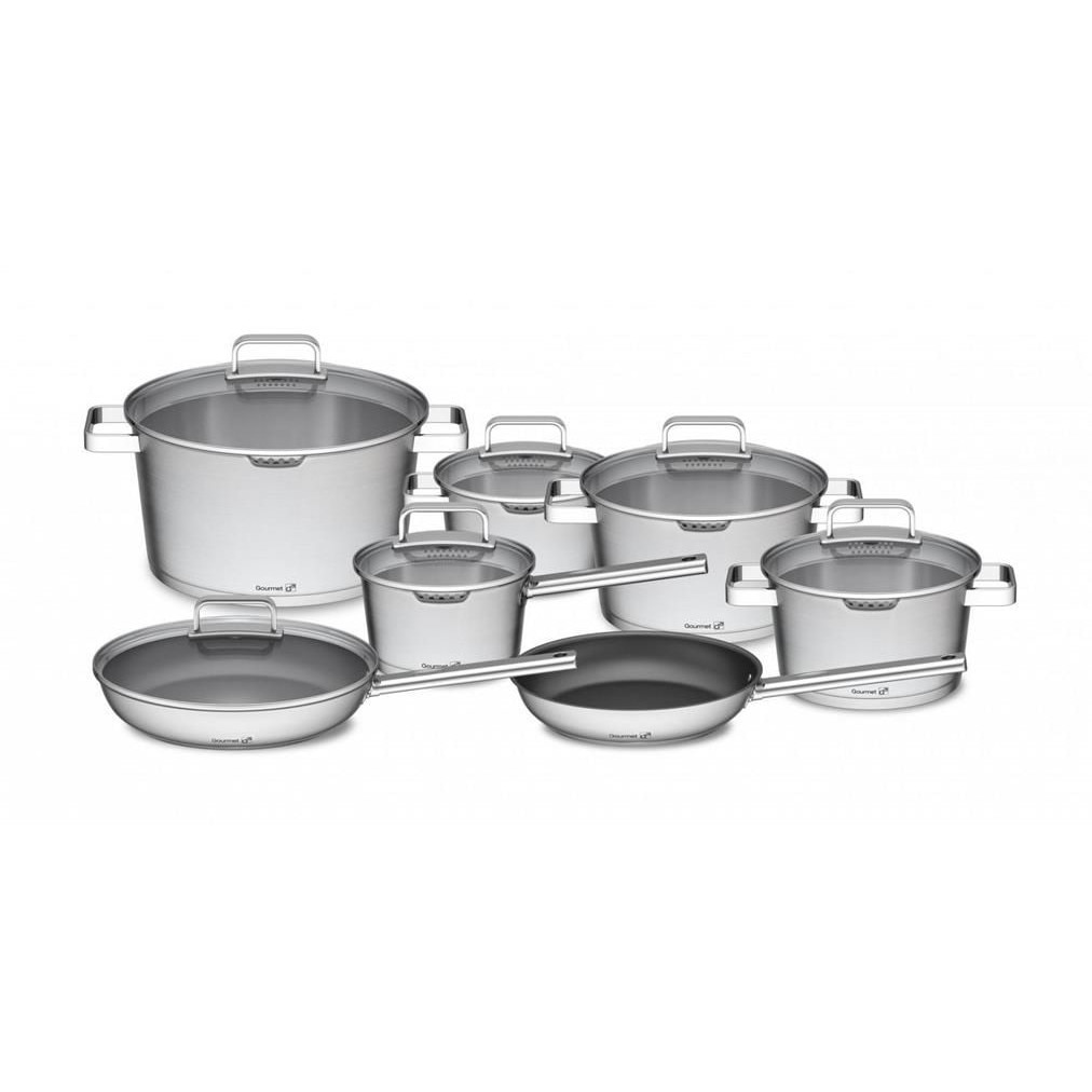 Set 7 vase de gatit G21, Gourmet Magic, Sita, Inox, Argintiu eMAG.ro