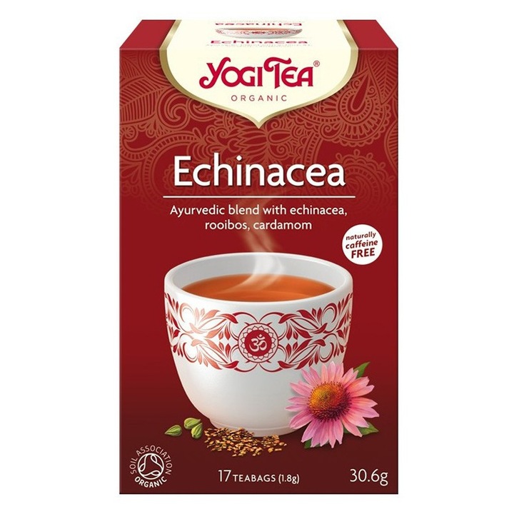 Set 2 x Ceai Bio cu Echinacea, Yogi Tea, 17 Plicuri, 30.6 g