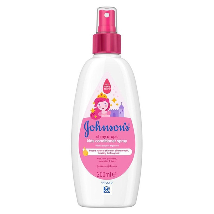 Set 3 x Balsam Spray Johnson's Baby, pentru Par Straucitor, 200 ml