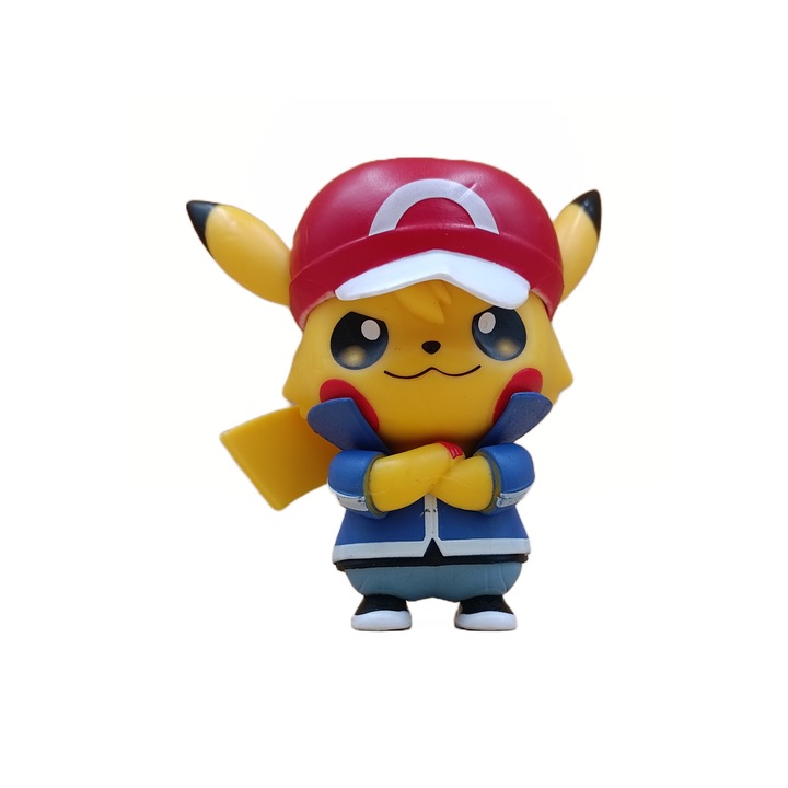 Figurina 3 Pokemon, Pentru baieti si fete +3 ani, Plastic cauciucat, Multicolor, 8.5 cm