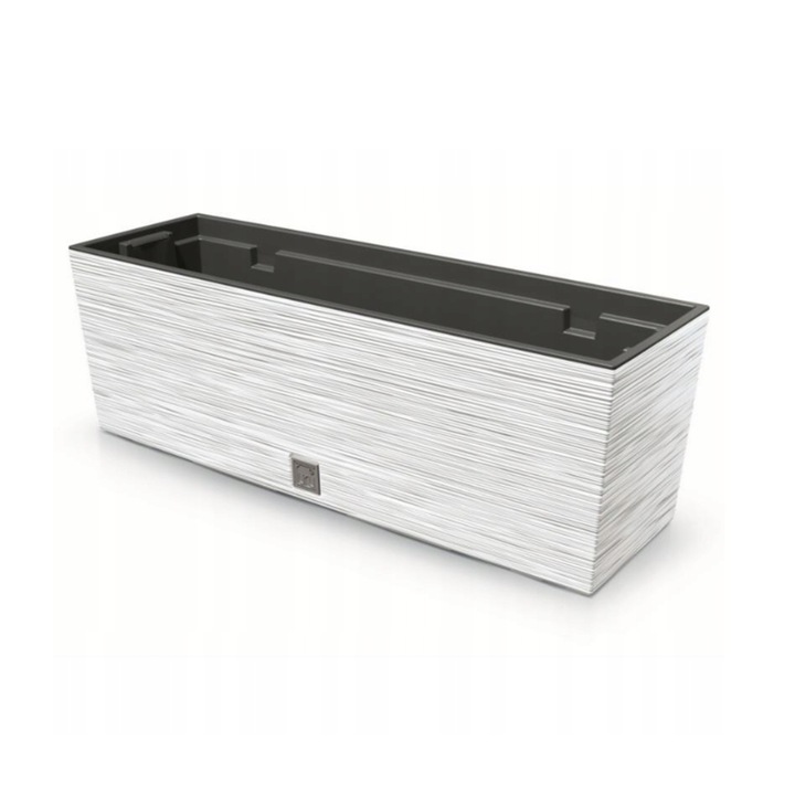 Dekoratív virágcserép Prosperplast Furu Case, 58 x 18 x 19,5 cm, fehér