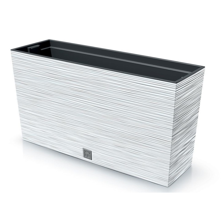 Декоративна саксия Prosperplast Furu Case Middle, 77 x 23,5 x 41 cm, бяла