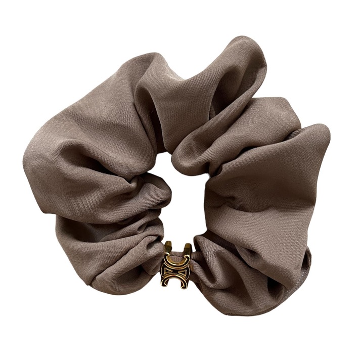 Elastic mare de par, supradimensional, bej inchis, Meissa