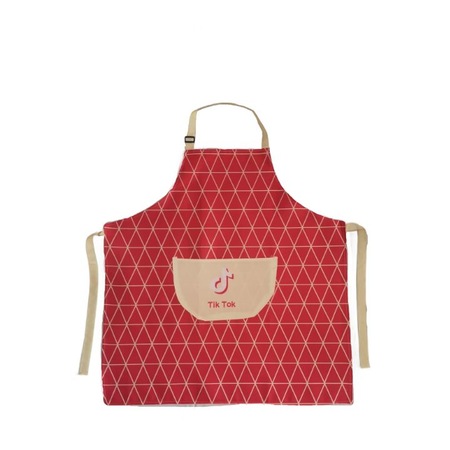 Sort de bucatarie, cu buzunar, impermeabil, 71x68 cm, rosu - eMAG.ro