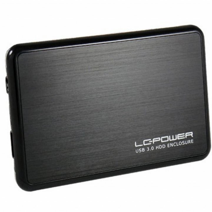 6cm SATA USB3 LC-Power Alu black (LC-25BUB3)
