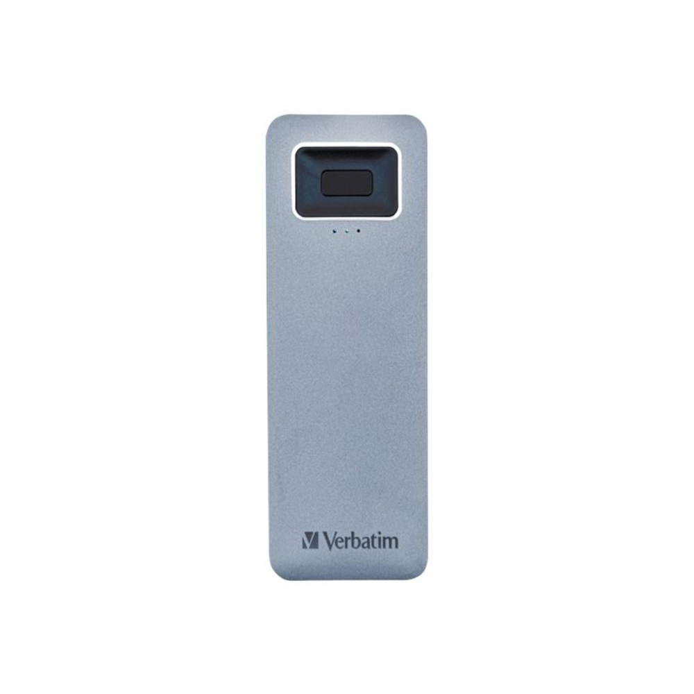 Verbatim 53651 Fingerprint Secure - 2 TB, draagbare harde schijf, externe gegevensopslag met vingerafdrukscanner, zwart