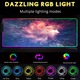 Голяма RGB професионална геймърска подложка за мишка, LED светлини, Мека повърхност, Гумирана основа против приплъзване, Множество режими на осветяване, Регулируема яркост, 600x350x4 мм