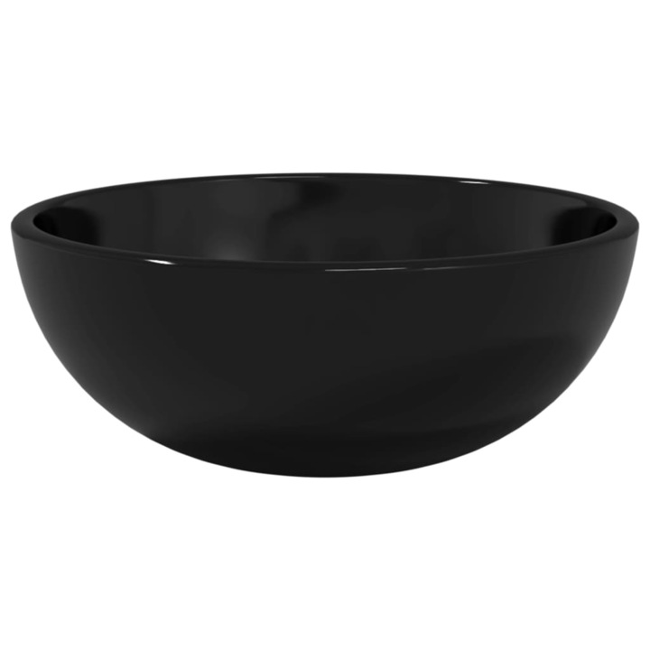 Chiuveta din sticla securizata vidaXL, negru, 30x12 cm, 3.36 kg