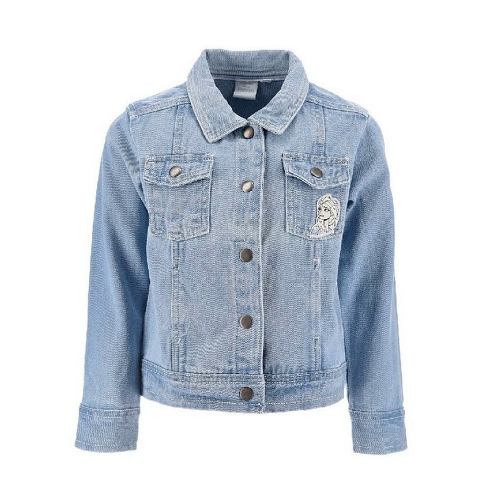 Jacheta din denim fetite Frozen, Albastru