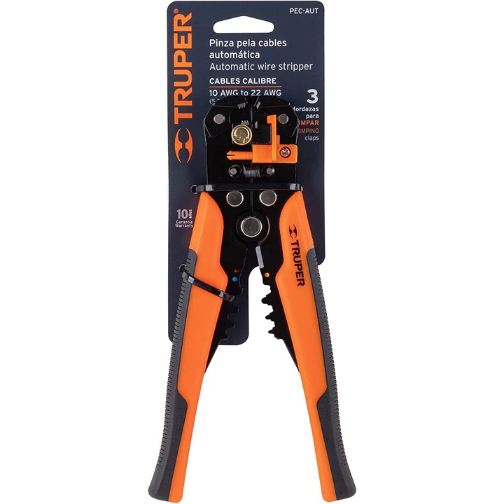 Cleste dezizolat cabluri cu reglaj automat 0.5-5.2 mm2, Truper